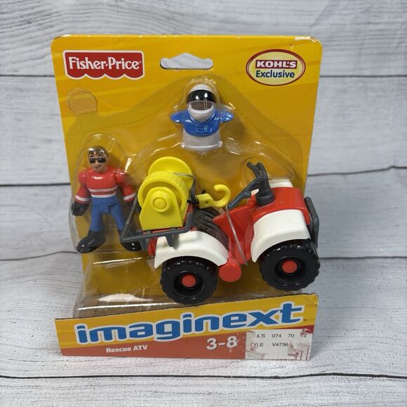 RESCUE ATV Fisher-Price Imaginext Mini Fig Mudding Fun Emergency 2010 New NOS - Picture 1 of 5